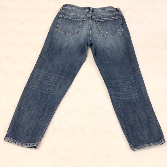 Flying Monkey 27 (4/5) Women’s High Rise Distressed Jeans Cropped Tapered Leg - Picture 4 of 10